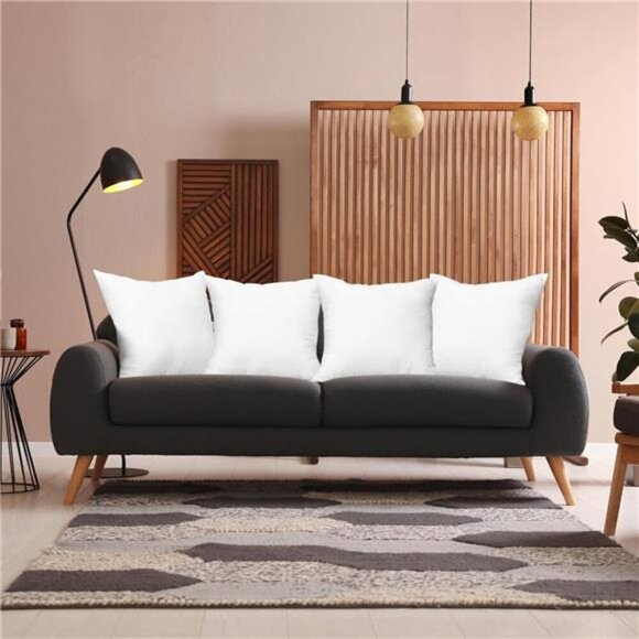 Utopia Bedding Throw Pillows (Set of 4, White), 18 x 18 Inches Pillows for - Picture 6 of 7